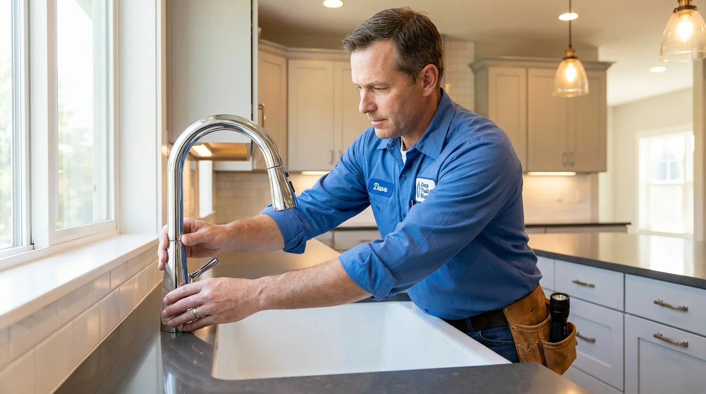 Kitchen faucet installation by Johns Plumbing LLC in Gueydan