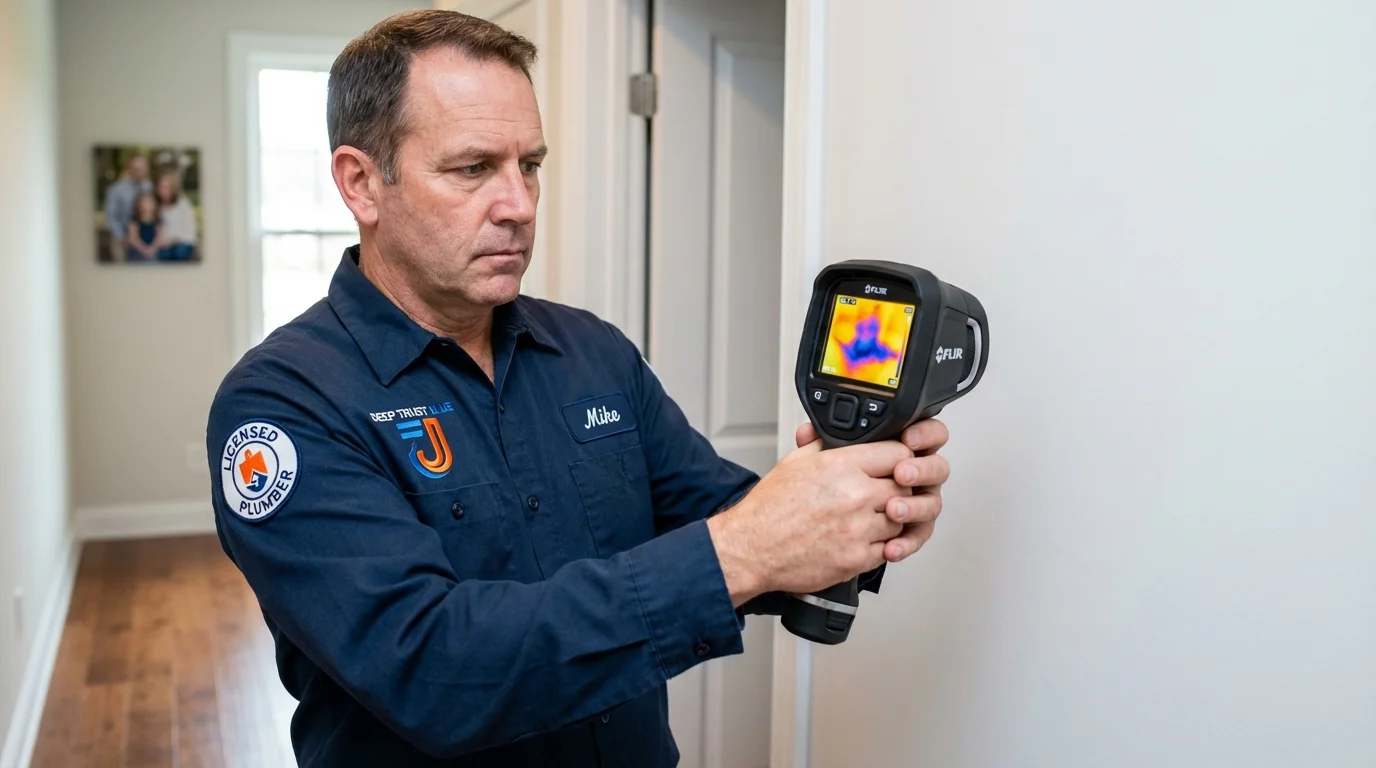 Thermal imaging leak detection by Johns Plumbing LLC in Gueydan